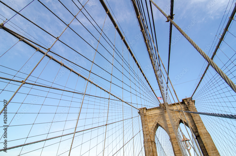 Naklejka premium Brooklyn Bridge in New York, United States