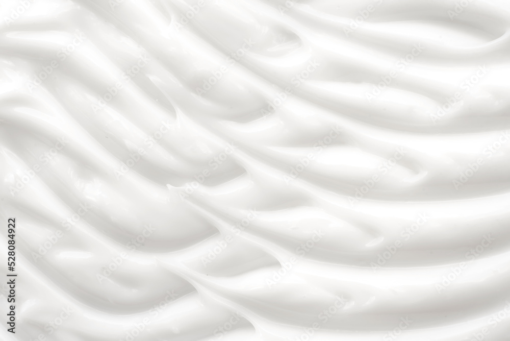 Fototapeta premium Texture of white cosmetic cream. Moisturizing cream background for dry skin care