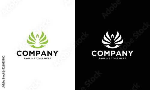 illustration of female logo and Lotus flower, Wellness, Spa, Healing Logo template. yoga logo design stock. human meditation in lotus flower vector illustration