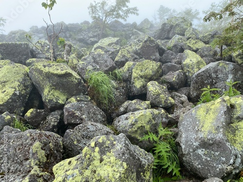 白雲山の岩場