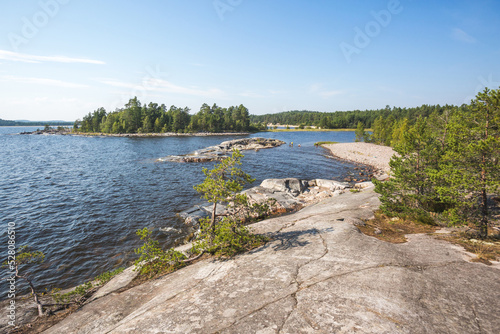 Skerries of Ladoga Lake. Karelia summer landscape  Russia