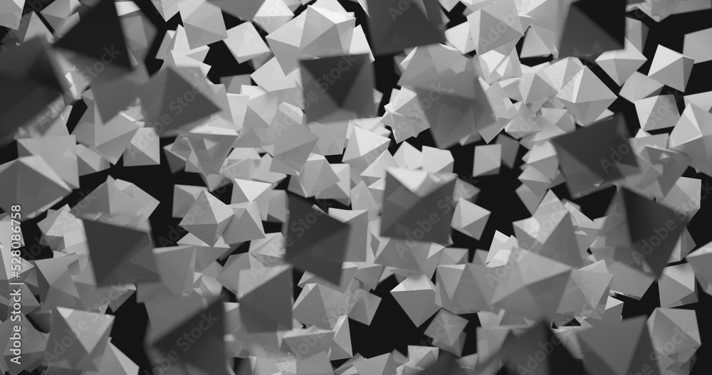 Obraz premium 3d shapes floating in space made in blender