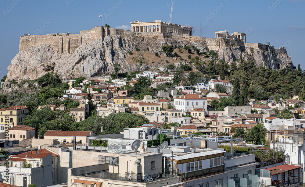 View of the of Acropolis of Athens, Greece
