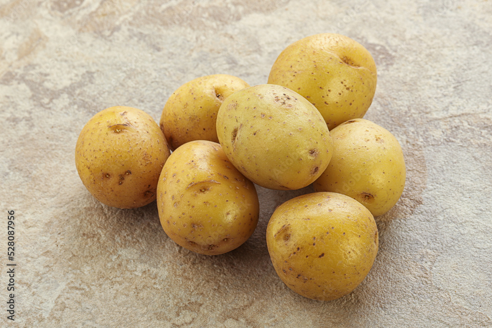 Raw small organic baby potato