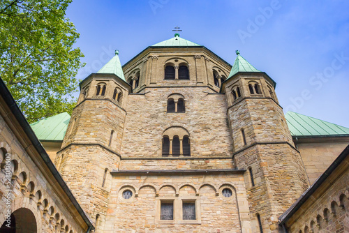 Front facade of the historic Dom church in Essen, Germany