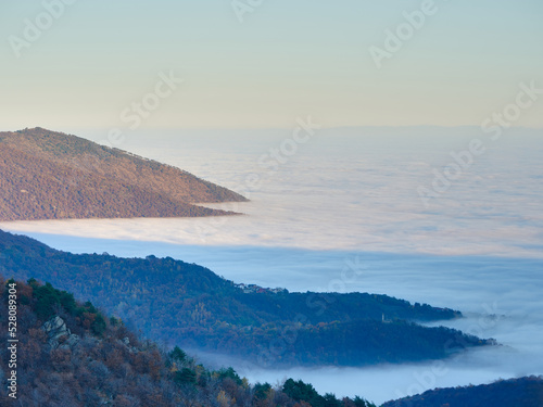 Cumiana - Pianura Pinerolese immersa in un mare di nebbia  photo