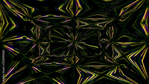 yellow light, flashing light, mirror reflection Like being in a box flying into space with abstract speed. Background for design. With a resolution of 4k can loop.