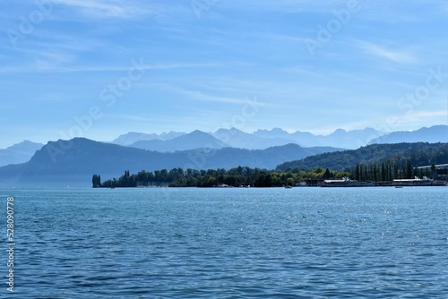 Blue lake and mountains © Devan