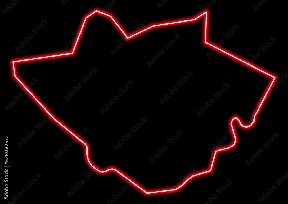 Red glowing neon map of Barnet United Kingdom on black background. Red glowing neon map of Barnet United Kingdom on black background.