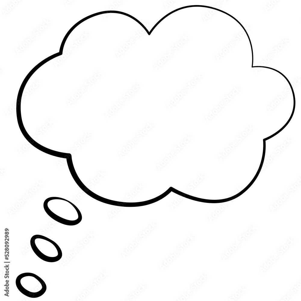 Speech bubble hand draw doodle.