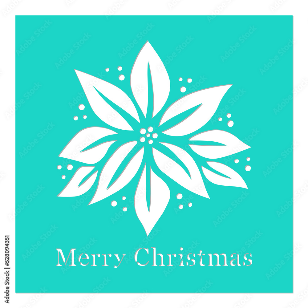 Christmas poinsettia flower stencil. Template for Christmas cards, invitations. Suitable for laser cutting, plotter cutting. Winter holiday design template. Christmas poinsettia flower stencil. Template for Christmas cards, invitations. Suitable for laser cutting, plotter cutting. Winter holiday design template.