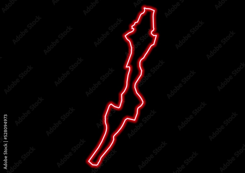 Red glowing neon map of Bogota Colombia on black background. Red glowing neon map of Bogota Colombia on black background.