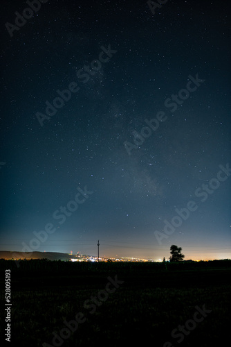 Milky Way over the city of Targu Mures, Romania