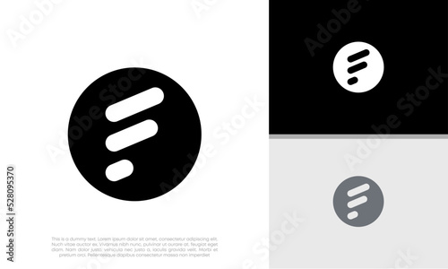 Initials F logo design. Initial Letter Logo. Innovative high tech logo template.