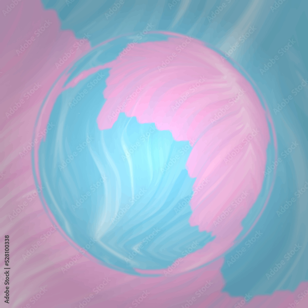 Fototapeta premium Colorful 3d blurred spherical ball. Vector illustration