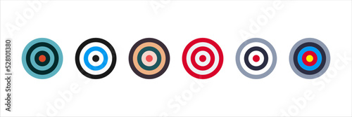  Shoting target set. Set of targets at white background.