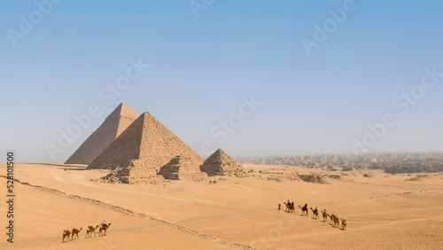 The Pyramids  Giza  Cairo  Egypt.