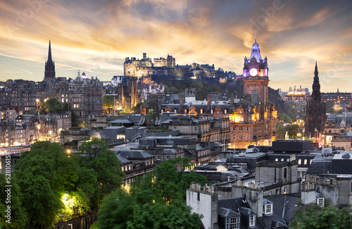 Scotland - Edinburgh panorama from Calton hill  UK