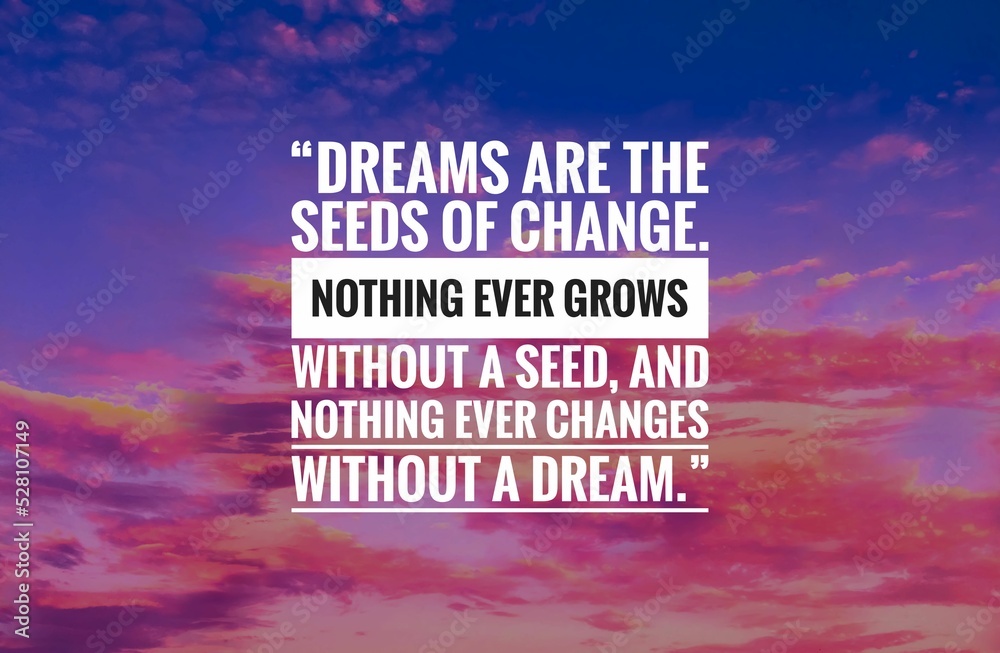 inspirational motivational quote with natural sky background Stock ...