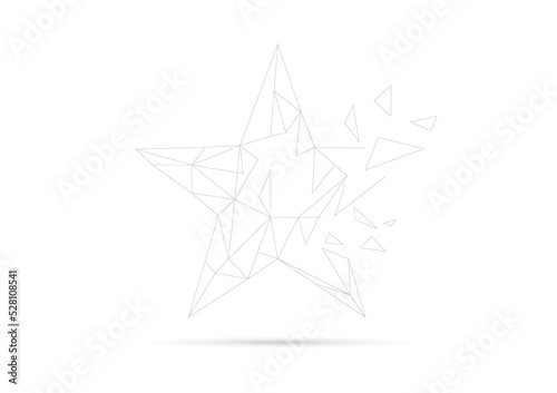 Concept of star science technology, graphic polygon line element vector illustration