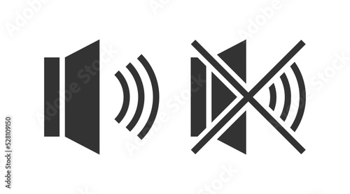 Mute icon. Volume symbol. Sign speaker vector.