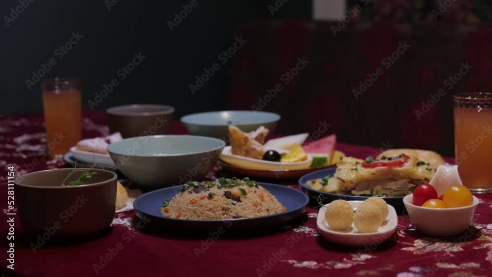 set lunch on the table in a cafe set lunch on the table in a cafe