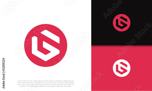Initials G logo design. Initial Letter Logo. Innovative high tech logo template.