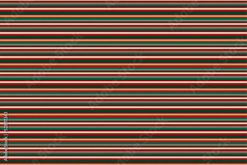 christmas holiday fabric pattern illustration background with red gold green and orange stitch effect