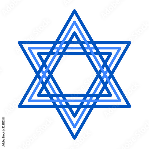 Star of David contour icon