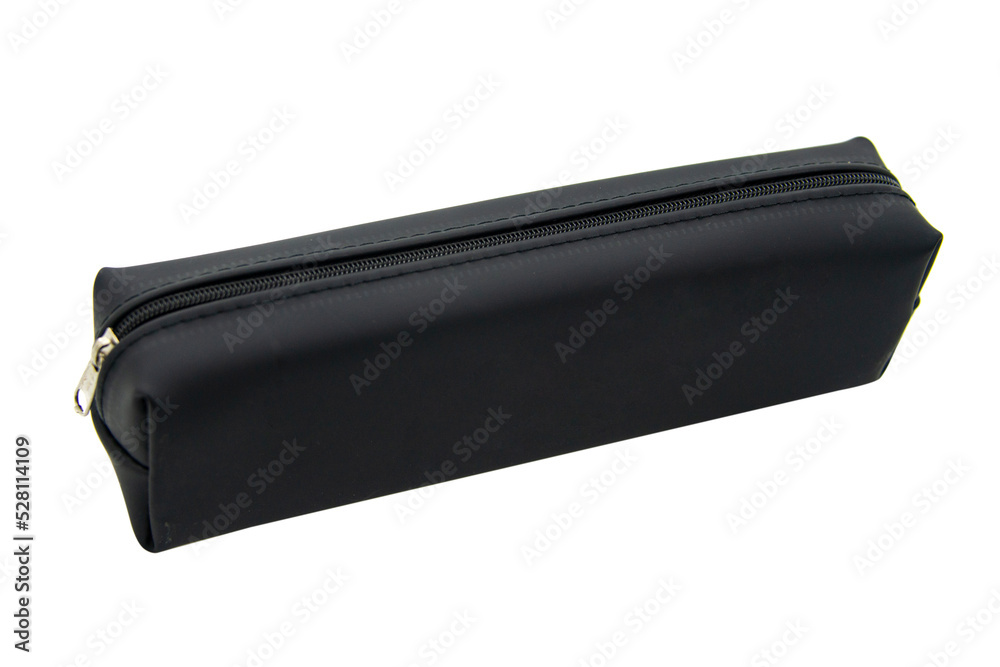Naklejka premium Long pencil pen case container isolated on the white background