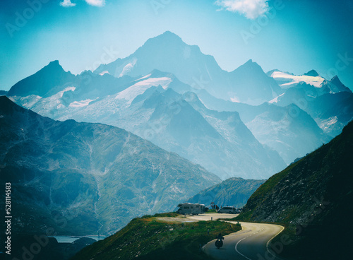 Fototapeta Naklejka Na Ścianę i Meble -  Furka Pass in the Swiss Alps, canton of Valais, Switzerland, Europe