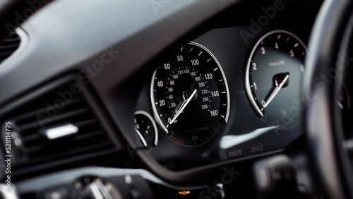 close up of a speedometer © kucheruk