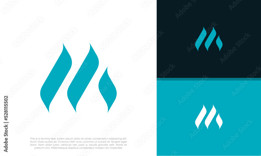 Obraz premium Initials M logo design. Initial Letter Logo. Innovative high tech logo template.