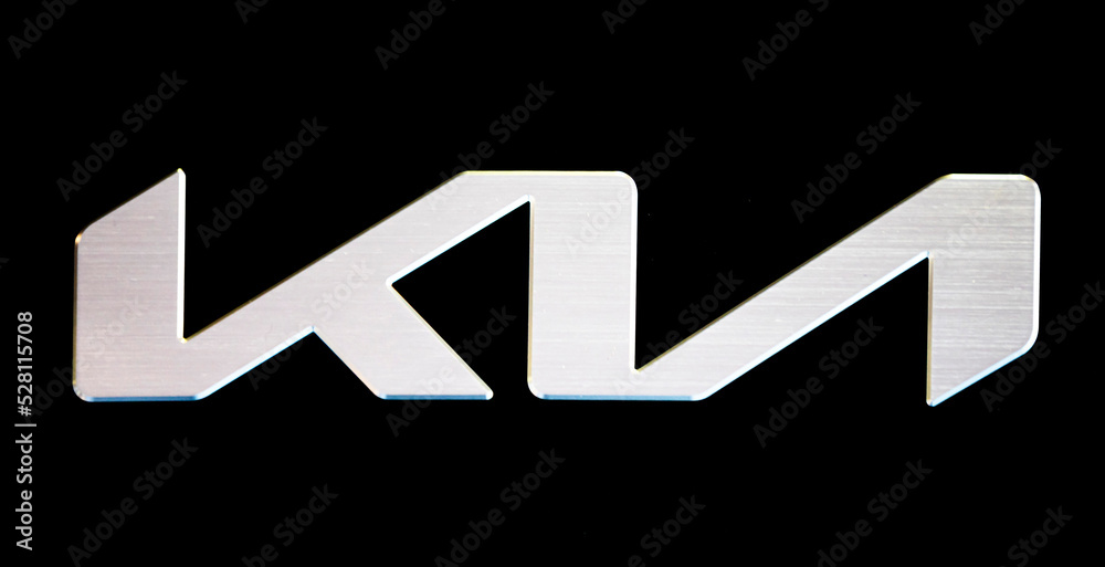 Kia logo emblem sign Stock Photo