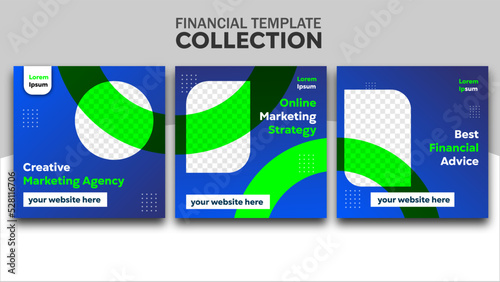 Financial social media post template