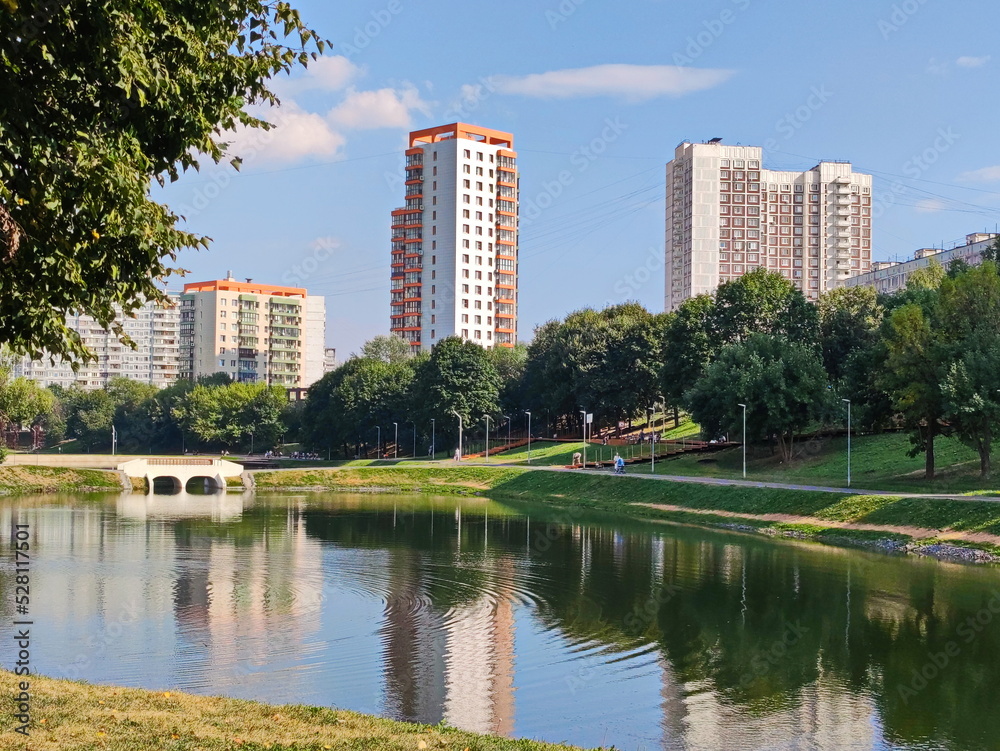 Kirovogradsky pond in the south of Moscow