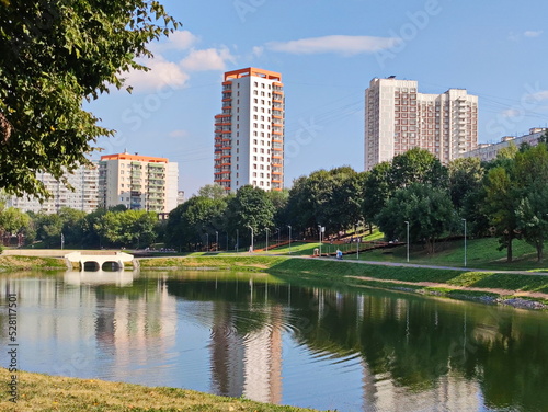 Kirovogradsky pond in the south of Moscow