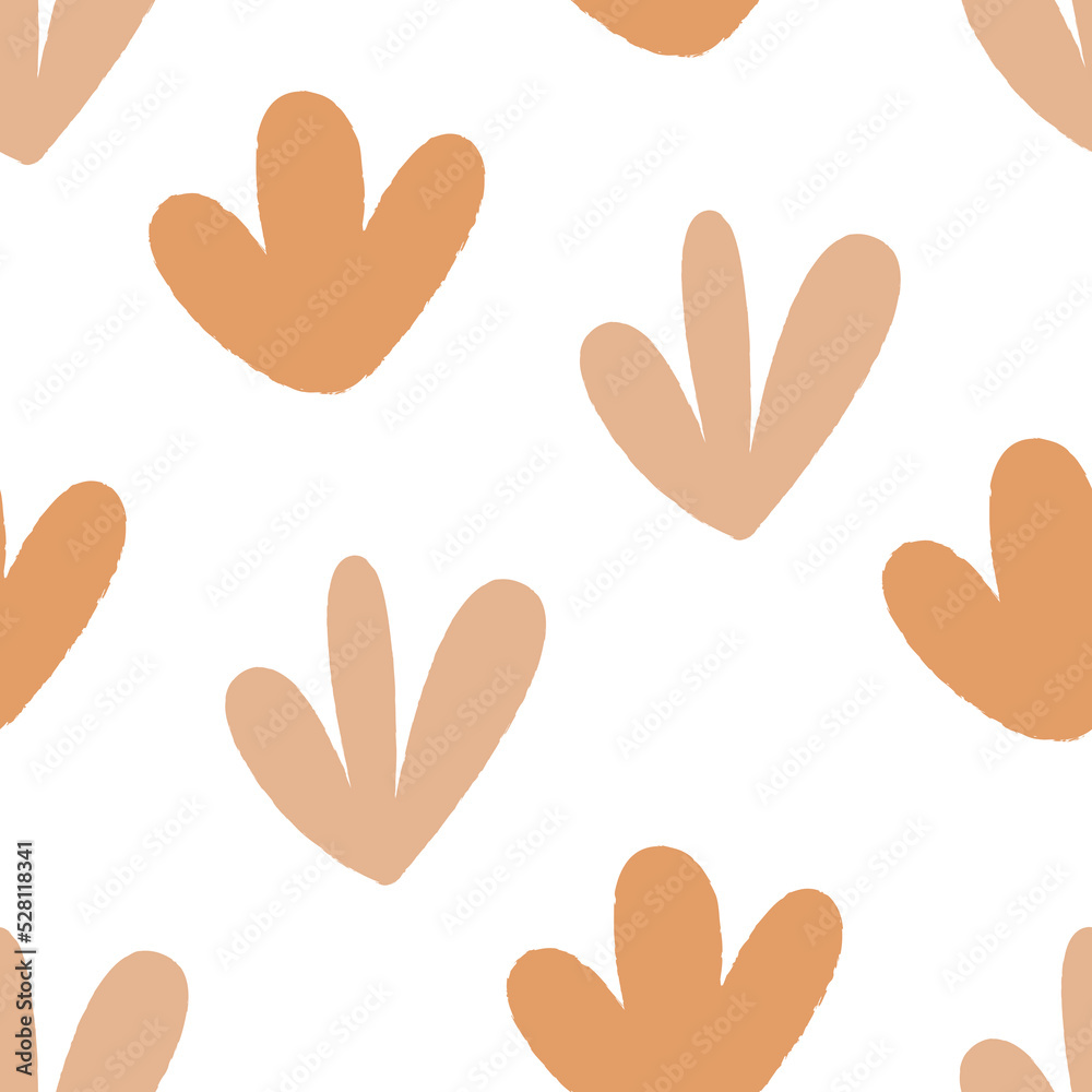 Seamless pattern with abstract autumn leaves. Vector background with organic shapes Seamless pattern with abstract autumn leaves. Vector background with organic shapes
