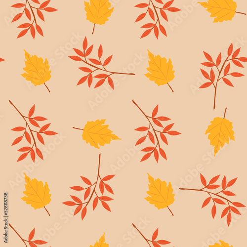autumn pattern with autumn leaves. Autumn pattern for autumn design