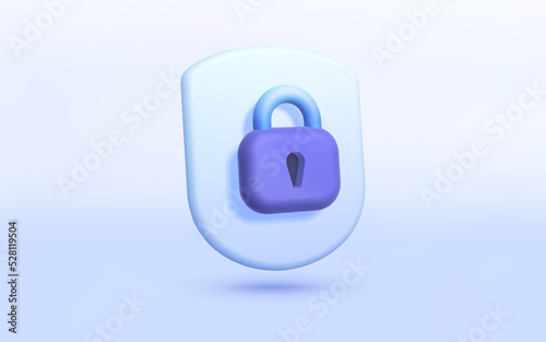 Modern security 3d, great design for any purposes. Vector Illustration