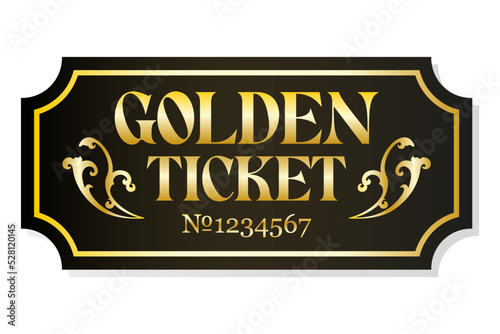 Realistic vip ticket, royal ticket