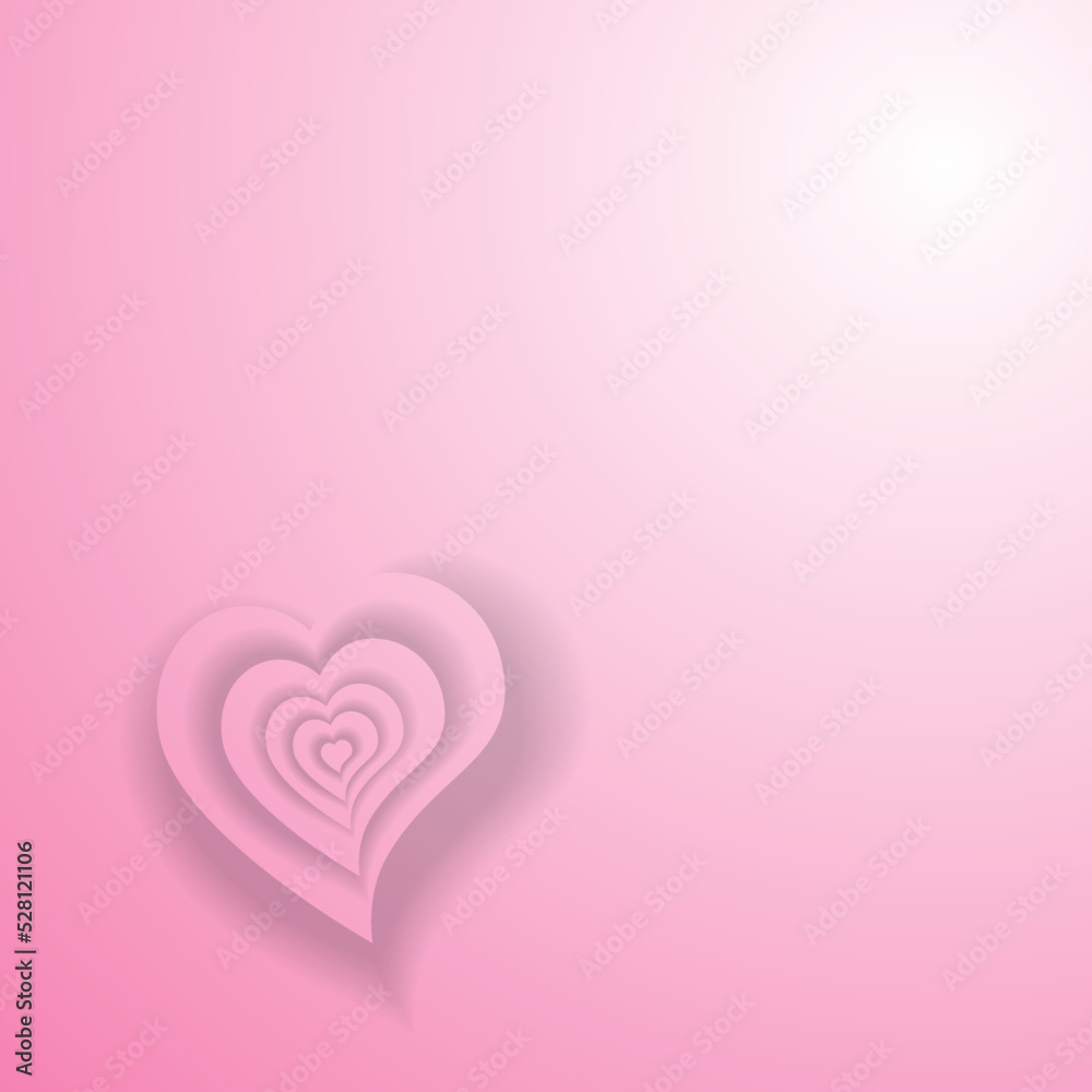 Hearts vector icon illustration with pink. Valentine's day romance symbols