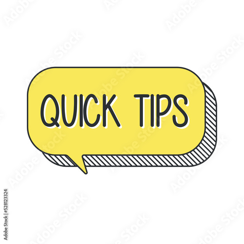 Quick tips on speech bubble