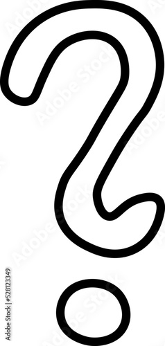Vector sign suitable for web sites, apps, articles, stores etc. Simple monochrome illustration and editable stroke. Line icon of question mark