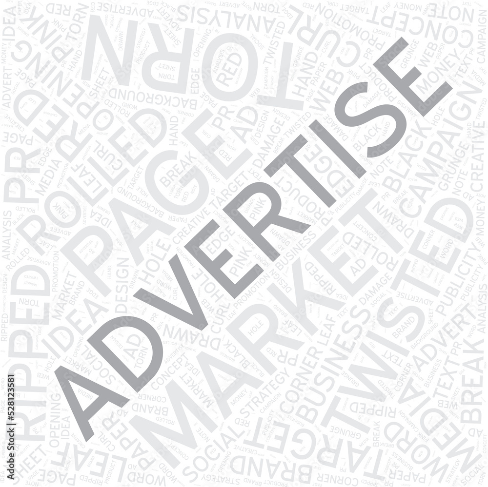 advertise Word cloud art Detailed Vector advertise Word cloud art Detailed Vector
