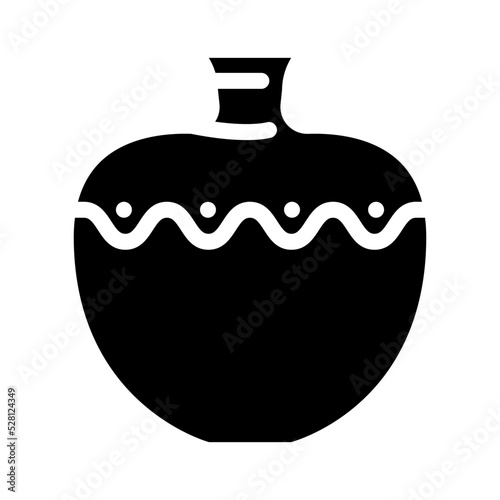 earthenware clay crockery glyph icon vector. earthenware clay crockery sign. isolated symbol illustration