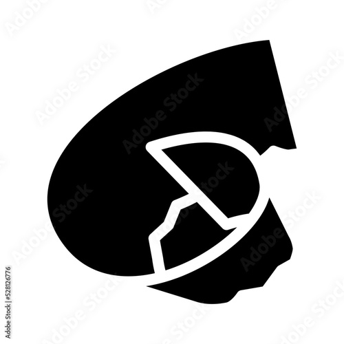 shavings coconut tropical glyph icon vector. shavings coconut tropical sign. isolated symbol illustration