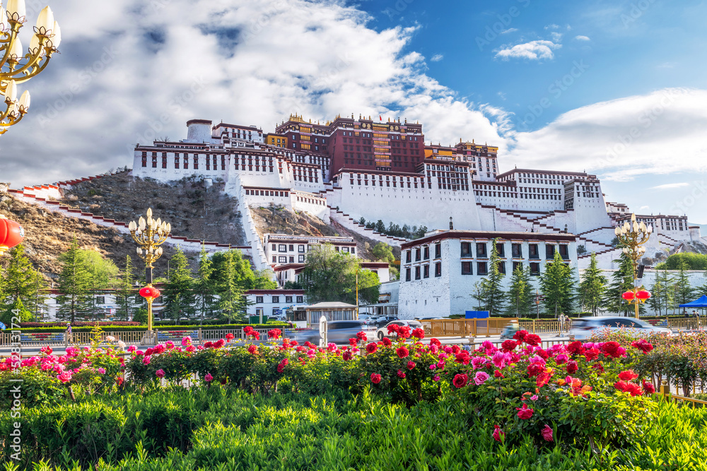 Potala Palace of Lhasa city Xizang Autonomous Region, China.