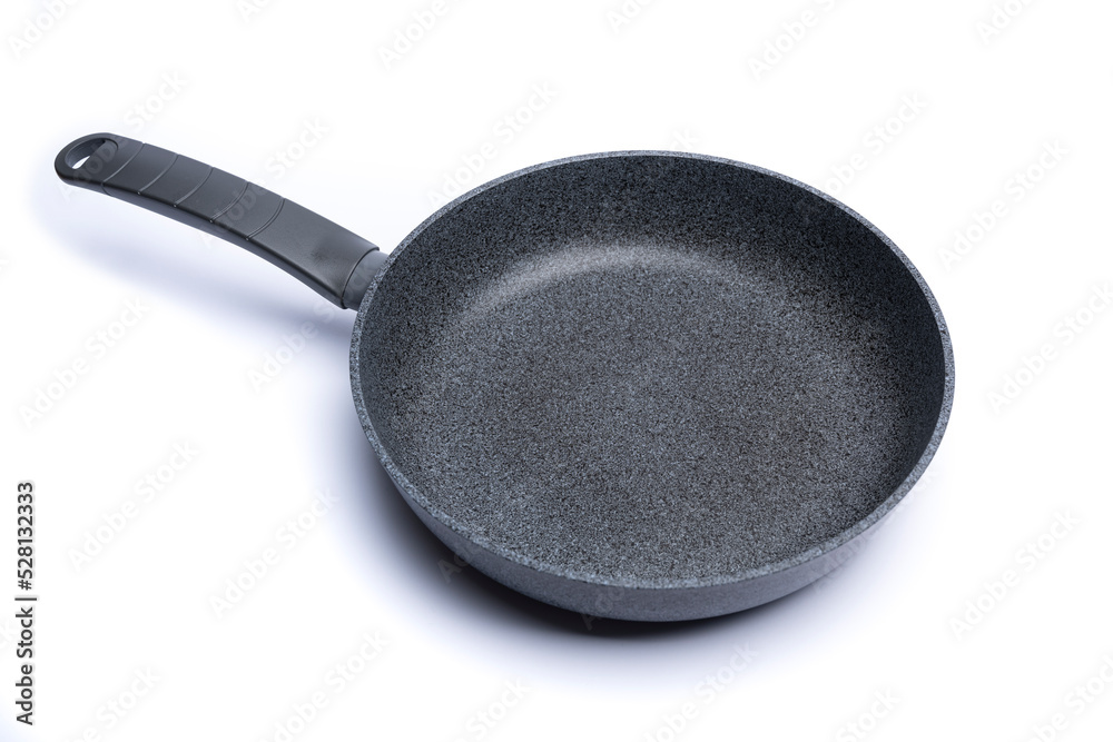 Granite or marble coated pan isolated on white background Granite or marble coated pan isolated on white background