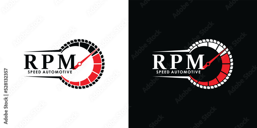 speed rpm logo design for automotive with creative concept premium ...